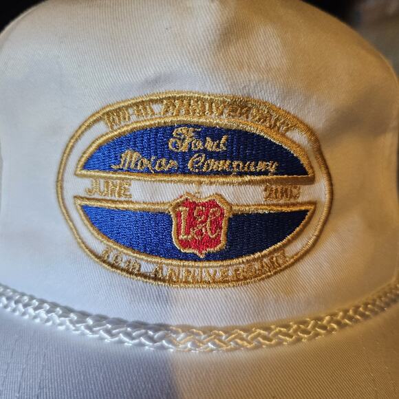 Vintage Ford Motor Captain Party Beach Island Summer Vibe Strapback Hat - Picture 2 of 5